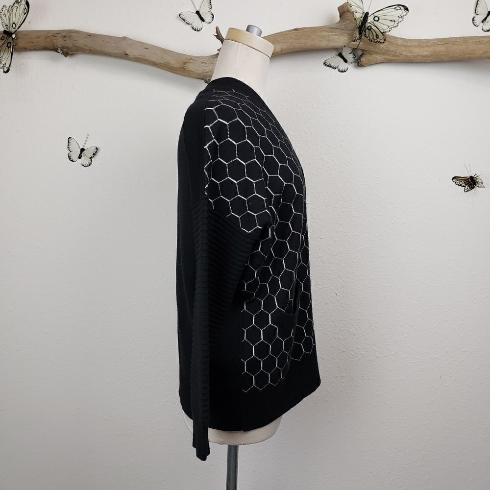 Mason by Michelle Mason black honeycomb cardigan - Picture 7 of 8